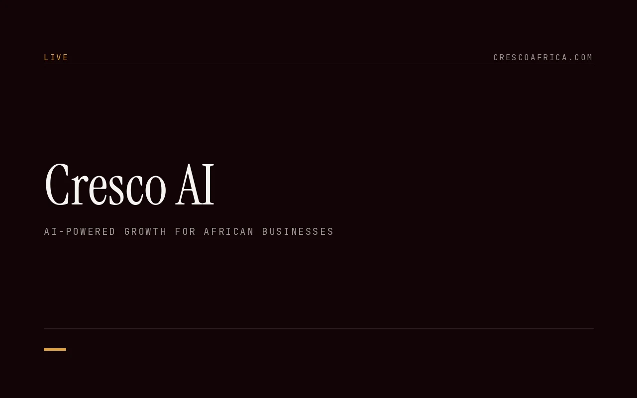 Cresco AI — Africa's AI growth platform
